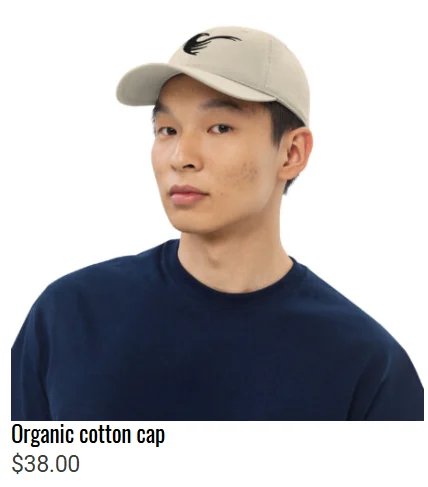 Organic cotton cap in the Longevity World Cup merch store
